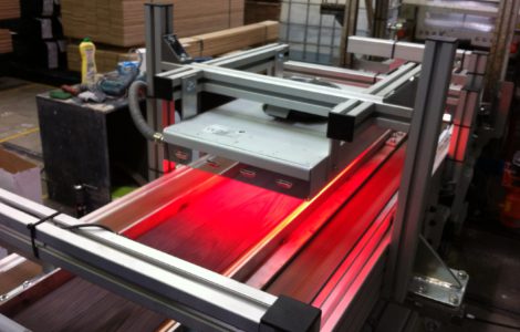 IR drying for coloring and coating wood
